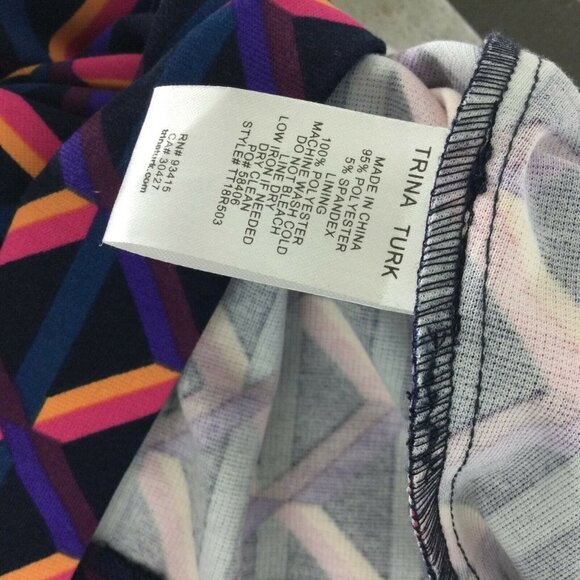 TRINA TURK Museo Short Sleeve Sheath Dress Multicolor Size 4 NWT$148 TT18R503 - Picture 9 of 9